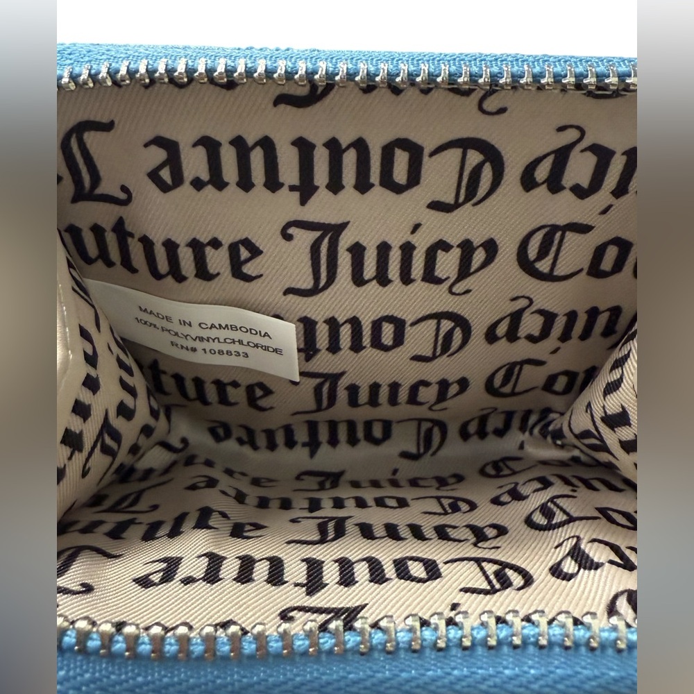 Juicy Couture NWT Beautiful Blue & Silver Crossbody Wallet & Bag Set (P168) - Picture 11 of 12